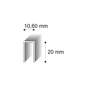 Truhlářské spony s pryskyřicí Narex 363/20 - 10,60 x 20 mm - 12.800 ks