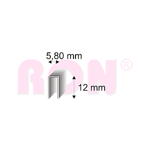 Truhlářské spony Narex 343/12 - 5,80 x 12 mm - 1 200 ks