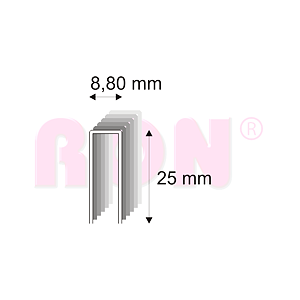 Truhlářské spony s pryskyřicí Narex 352/25 - 8,80 x 25 mm