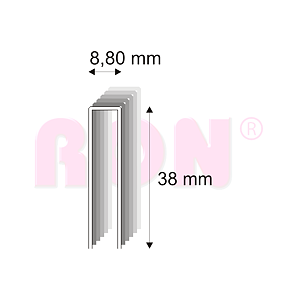 Truhlářské spony s pryskyřicí Narex 352/38 - 8,80 x 38 mm - 7 600 ks