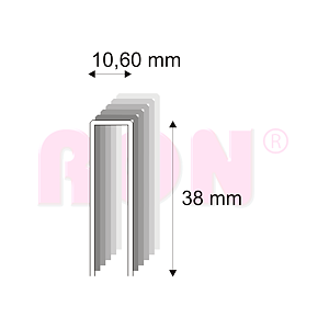 Truhlářské spony s pryskyřicí Narex 363/38-75 - 10,60 x 38 mm - 6 900 ks