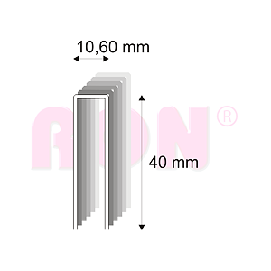 Truhlářské spony s pryskyřicí Narex 363/40-75 - 10,60 x 40 mm - 6 300 ks