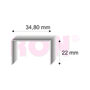 Kartonážní spony Narex 490/22 CU - 34,80 x 22 mm - 2 000 ks