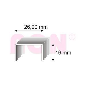 Tesařské spony s pryskyřicí Narex 580/16 - 26 x 16 mm - 6 000 ks