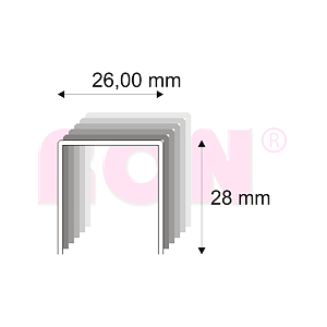 Tesařské spony s pryskyřicí Narex 580/28 - 26 x 28 mm - 4 000 ks