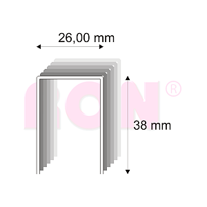 Tesařské spony s pryskyřicí Narex 580/38 - 26 x 38 mm - 2 200 ks