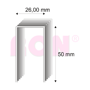 Tesařské spony s pryskyřicí Narex 580/50 - 26 x 50 mm - 1 800 ks