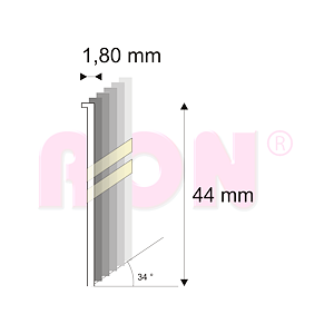 Truhlářské Brady šikmé 34° Narex 15G-DA/44 - 1,80 x 44 mm - 4 000 ks