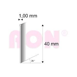 Truhlářské Brady šikmé 26° Narex 500/40 - 1 x 40 mm - 5 000 ks