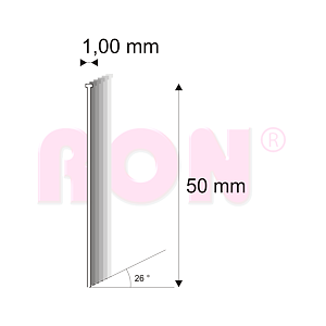 Truhlářské Brady šikmé 26° Narex 500/50 - 1 x 50 mm - 5 000 ks