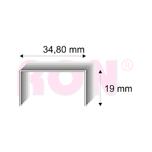 Kartonážní spony 490SE/19 CU - 34,80 x 19 mm - 2 300 ks