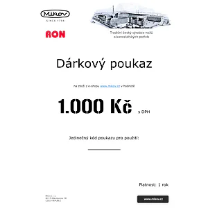 Dárkový poukaz - 1 000 Kč