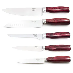AKČNÍ SET NOZU RUBY - CHEF-1x400-ND-20, 1x405-ND-18, 1x402-ND-15, 1x403-ND-13, 1x406-ND-10