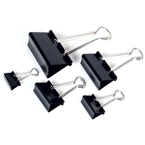 Binder klipy Mikov 420 - černé 15 mm - 12 ks