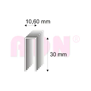 Truhlářské spony s pryskyřicí 363/30 - 10,60 x 30 mm - 8 400 ks