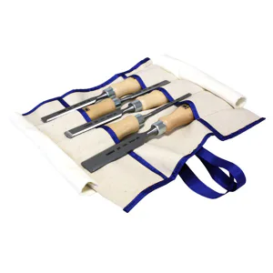 Sada plochých dlát v kapsáři 5dílná WOOD - přírodní buk