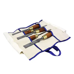 Sada plochých leštěných dlát v kapsáři 5dílná WOOD PLUS - 6, 12, 16, 20, 26 mm