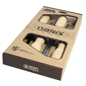 Sada plochých dlát 4dílná WOOD PROFI - 8, 10, 16, 32 mm - přírodní buk