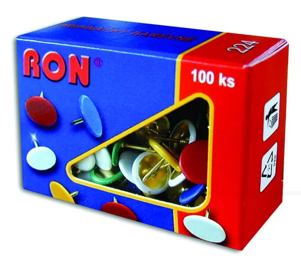 Připínáčky barevný mix Mikov 224 - 100 ks