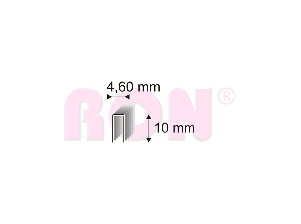 Truhlářské spony Narex 331/10 - 4,60 x 10 mm - 64 000 ks