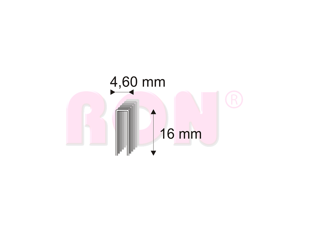 Truhlářské spony Narex 333/16 - 4,60 x 16 mm - 43 000 ks
