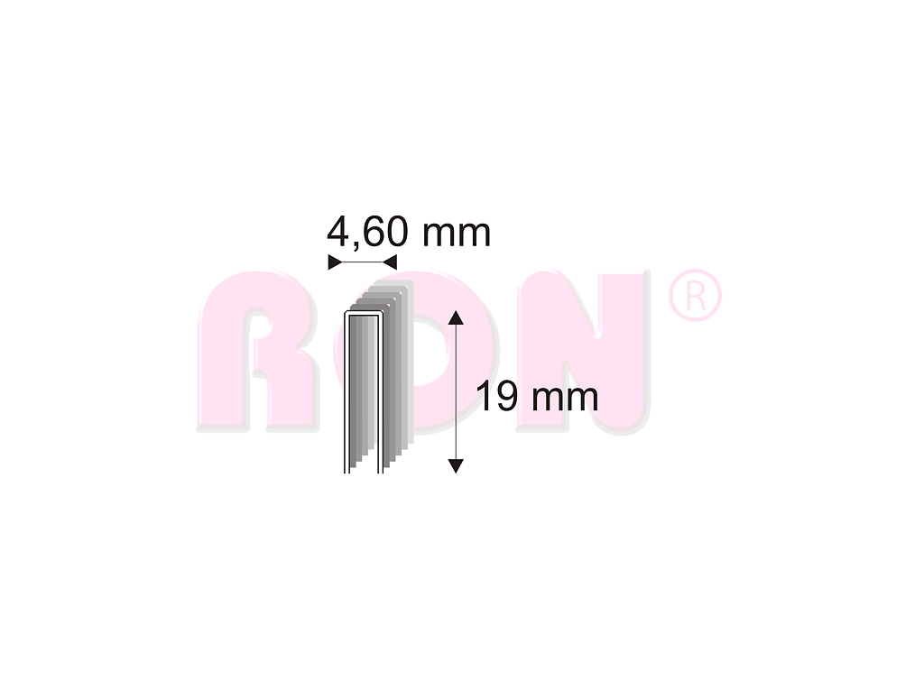 Truhlářské spony Narex 333/19 - 4,60 x 19 mm - 43 200 ks