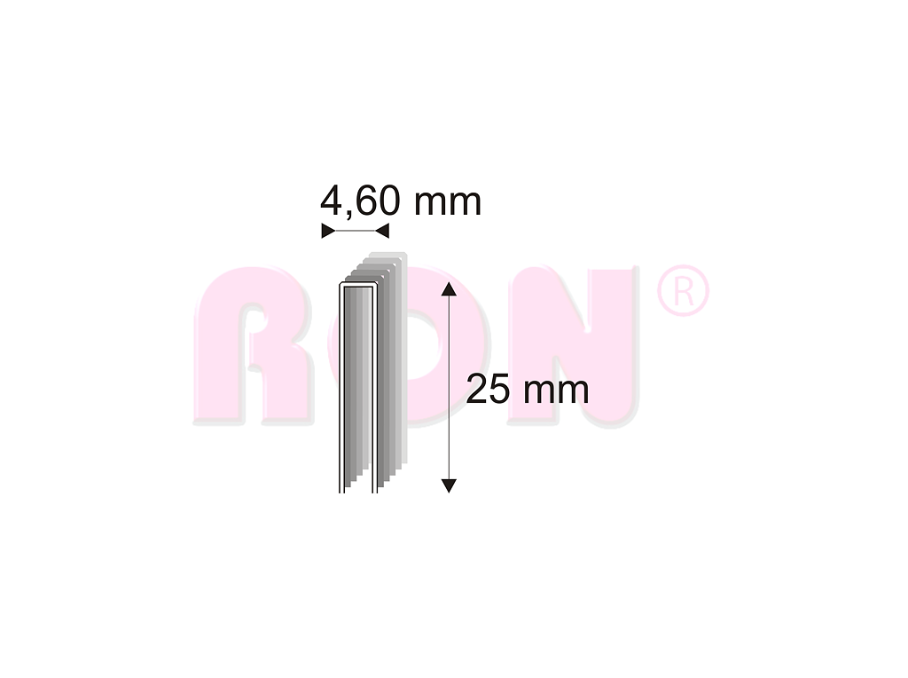 Truhlářské spony Narex 333/25 - 4,60 x 25 mm - 32 400 ks
