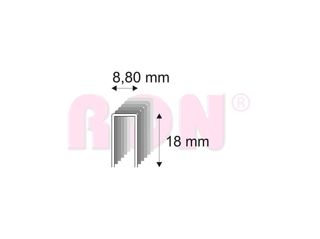 Truhlářské spony s pryskyřicí Narex 352/18 - 8,80 x 18 mm