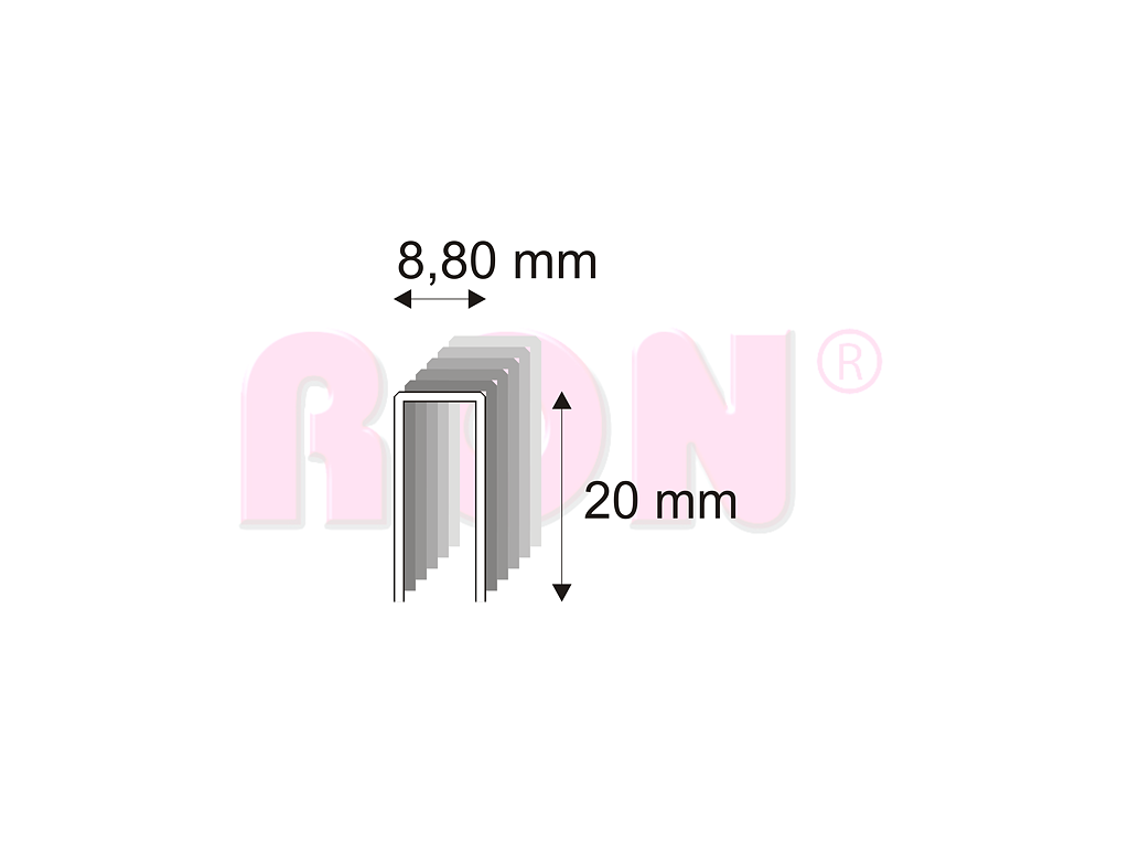 Truhlářské spony s pryskyřicí Narex 352/20 - 8,80 x 20 mm