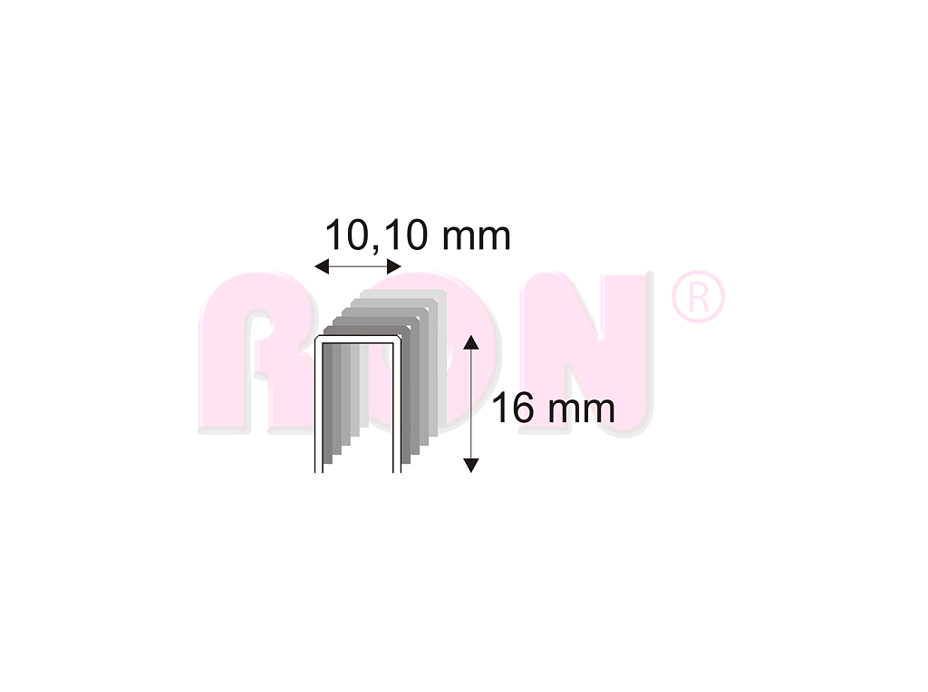 Truhlářské spony s pryskyřicí Narex 353/16 - 10,10 x 16 mm - 16 000 ks