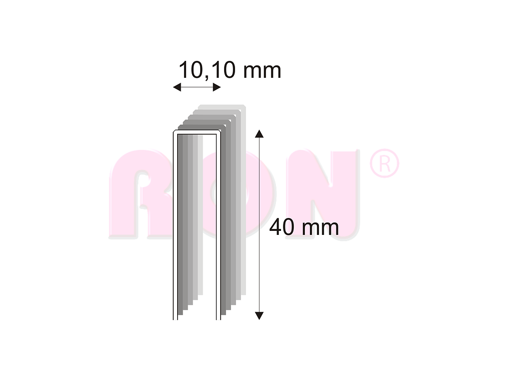 Truhlářské spony s pryskyřicí Narex 353/40 - 10,10 x 40 mm - 6 400 ks