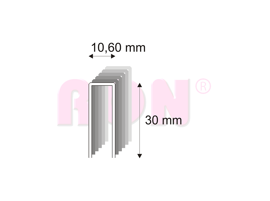Truhlářské spony s pryskyřicí Narex 363/30-75 - 10,60 x 30 mm - 8 100 ks