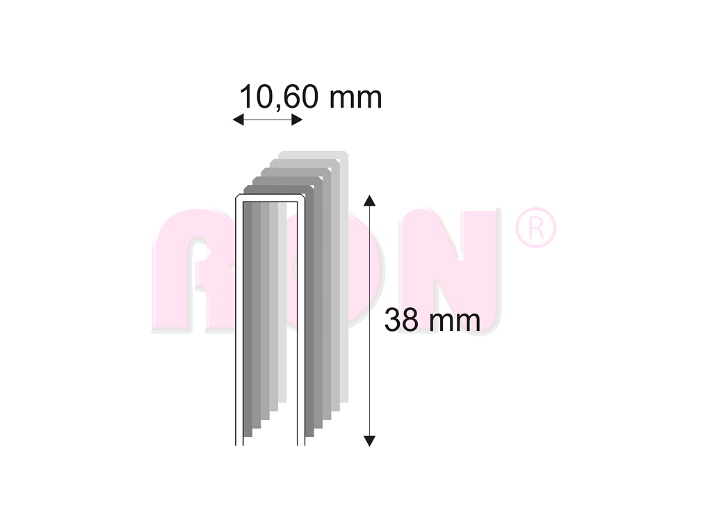 Truhlářské spony s pryskyřicí Narex 363/38-75 - 10,60 x 38 mm - 6 900 ks