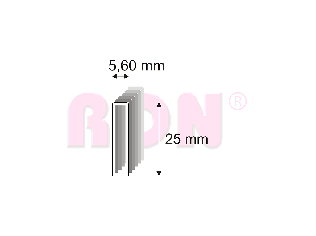 Truhlářské spony s pryskyřicí Narex 364/25 - 5,60 x 25 mm