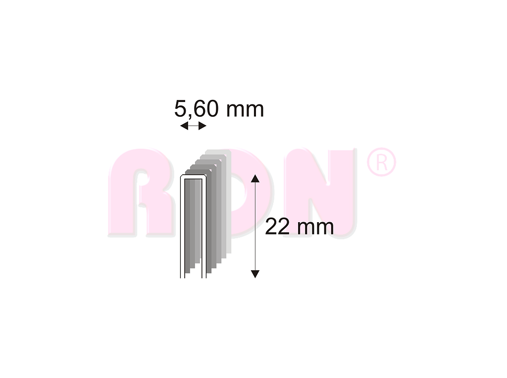 Truhlářské spony Narex 364/22 - 5,60 x 22 mm - 600 ks