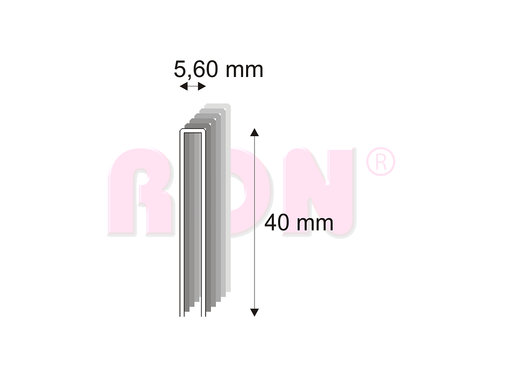 Truhlářské spony s pryskyřicí Narex 364/40 - 5,60 x 40 mm