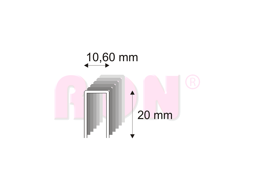 Tesařské spony s pryskyřicí Narex 367/20-70 - 10,60 x 20 mm - 11 900 ks