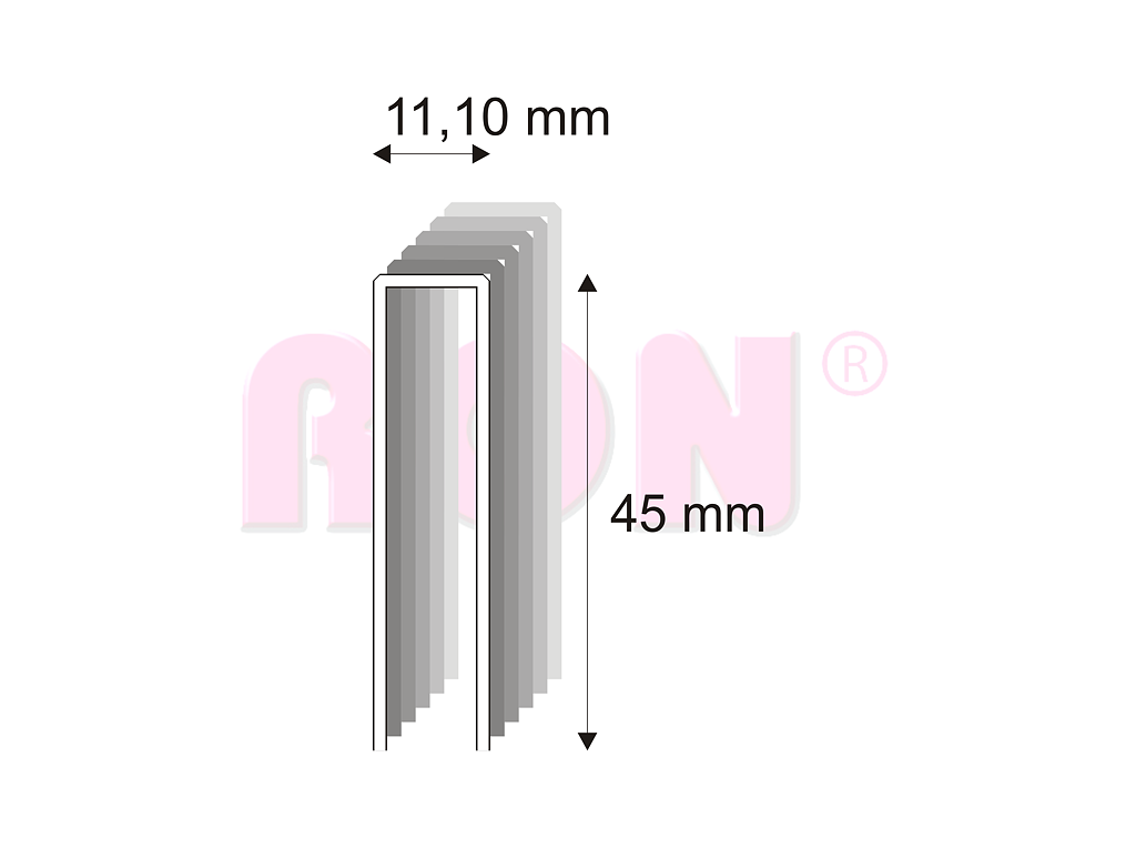 Tesařské spony s pryskyřicí Narex 370/45 - 11,10 x 45 mm - 4 800 ks