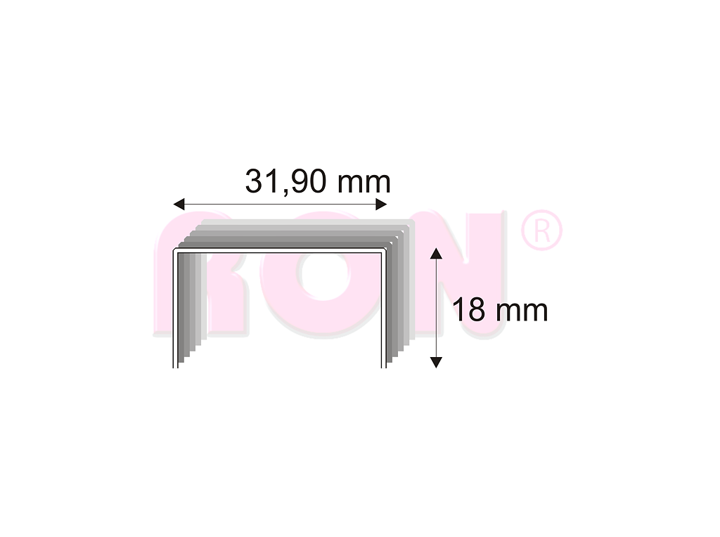 Kartonážní spony Narex 387/18 CU - 60 - 31,90 x 18 mm - 3 960 ks