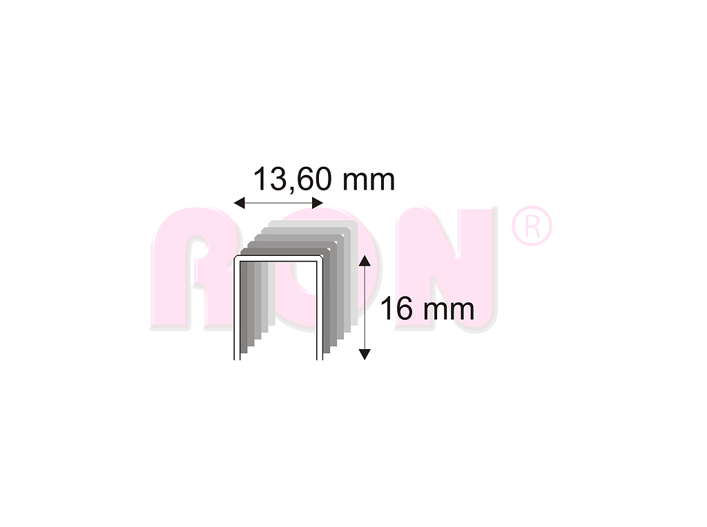 Čalounické spony Narex 489/16 - 13,60 x 16 mm - 12 400 ks