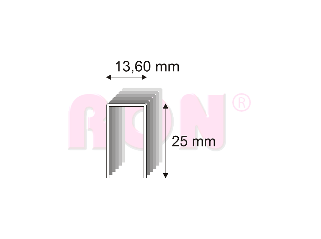 Čalounické spony Narex 489/25 - 13,60 x 25 mm - 8 400 ks
