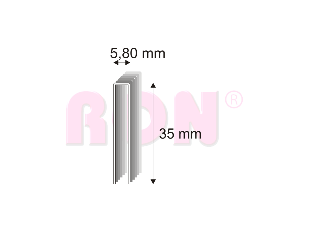 Truhlářské spony Narex 343/35 - 5,80 x 35 mm - 3 000 ks