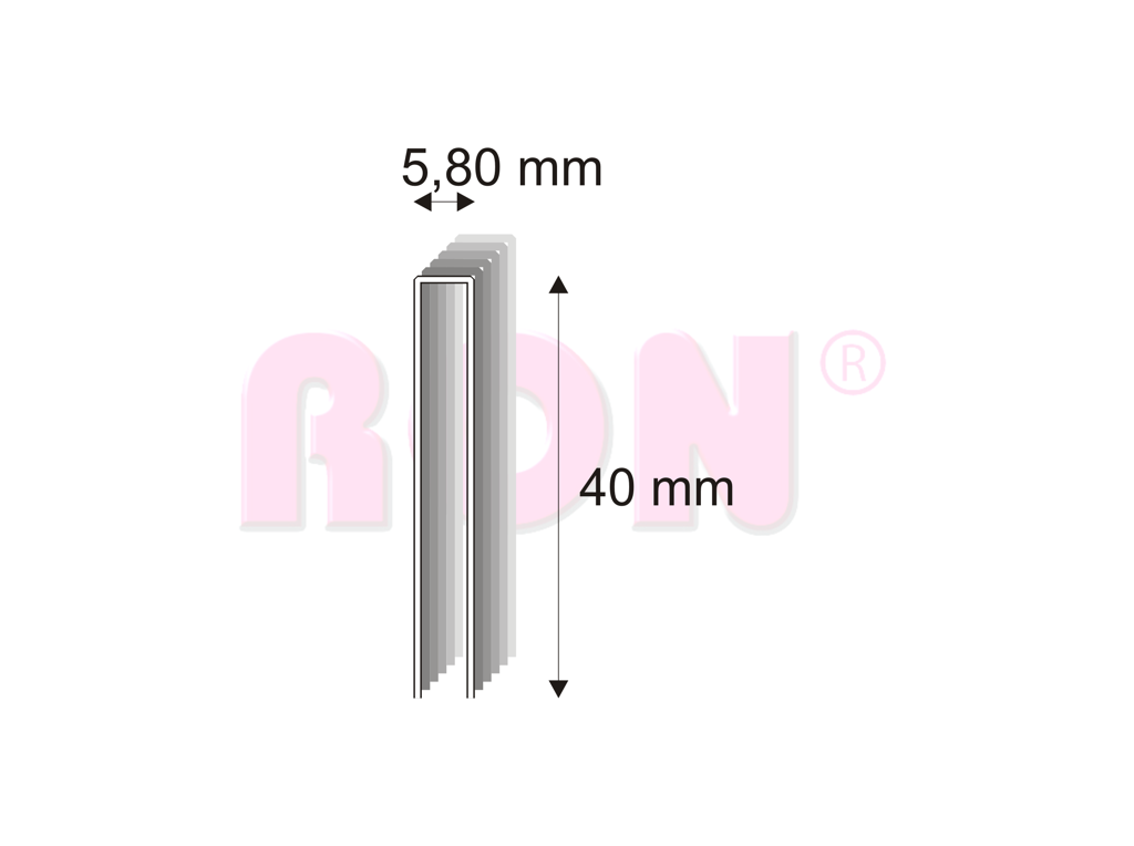 Truhlářské spony Narex 343/40 - 5,80 x 40 mm - 2 700 ks