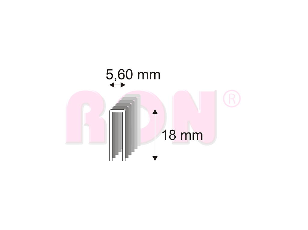 Truhlářské spony s pryskyřicí Narex 364/18 - 5,60 x 18 mm