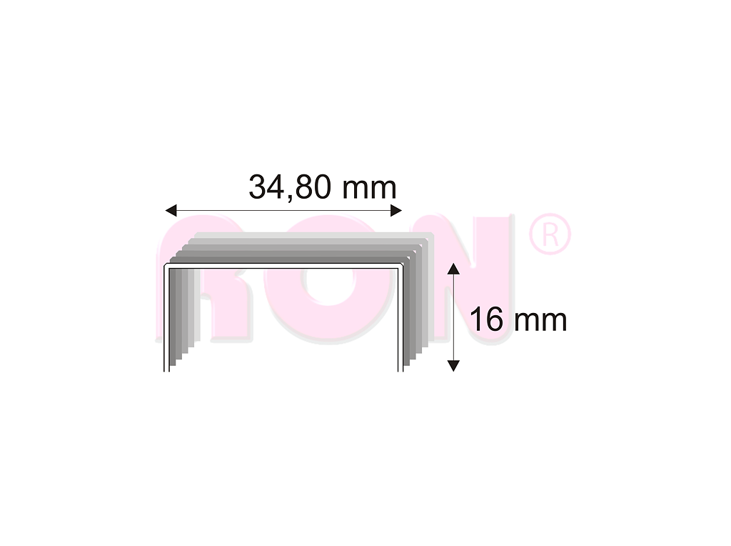 Kartonážní spony Narex 490/16 CU - 34,80 x 16 mm - 2 500 ks