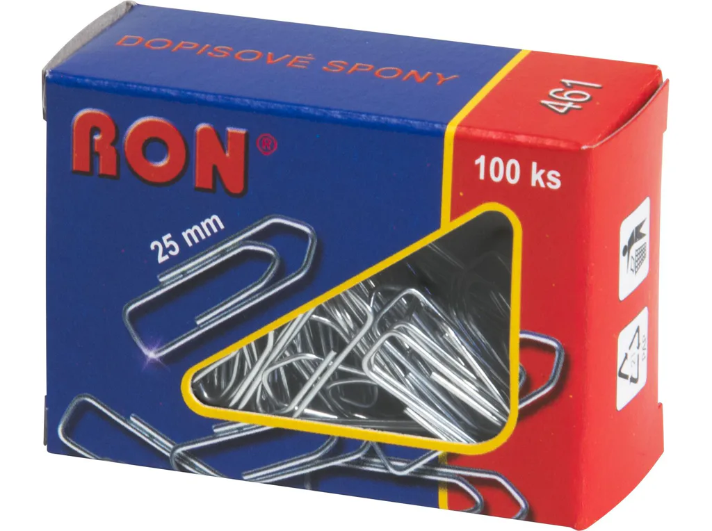 Dopisové spony Mikov 461 - šípové 25 mm - 100 ks