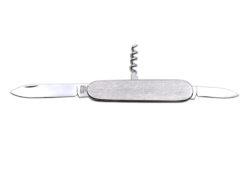 Kapesní zavírací nůž STOVKA 3dílný s vývrtkou - celonerezový 100-NN-3