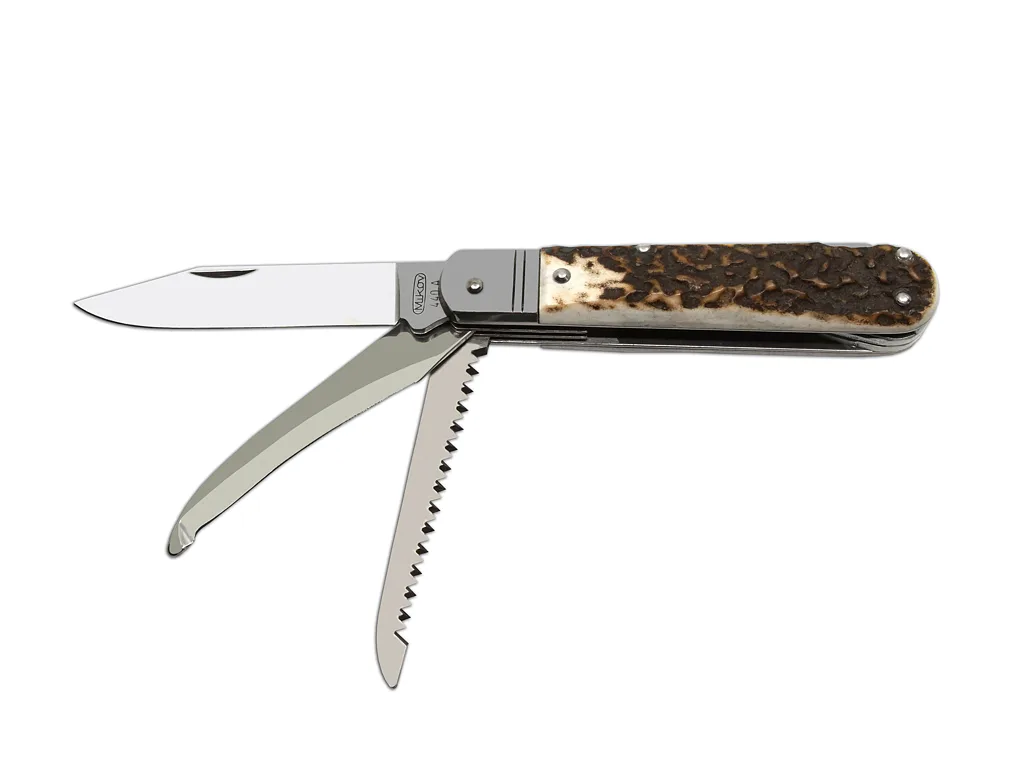 Lovecký zavírací nůž FIXIR 3dílný s pilkou a páráčkem - 232-střenka přírodní