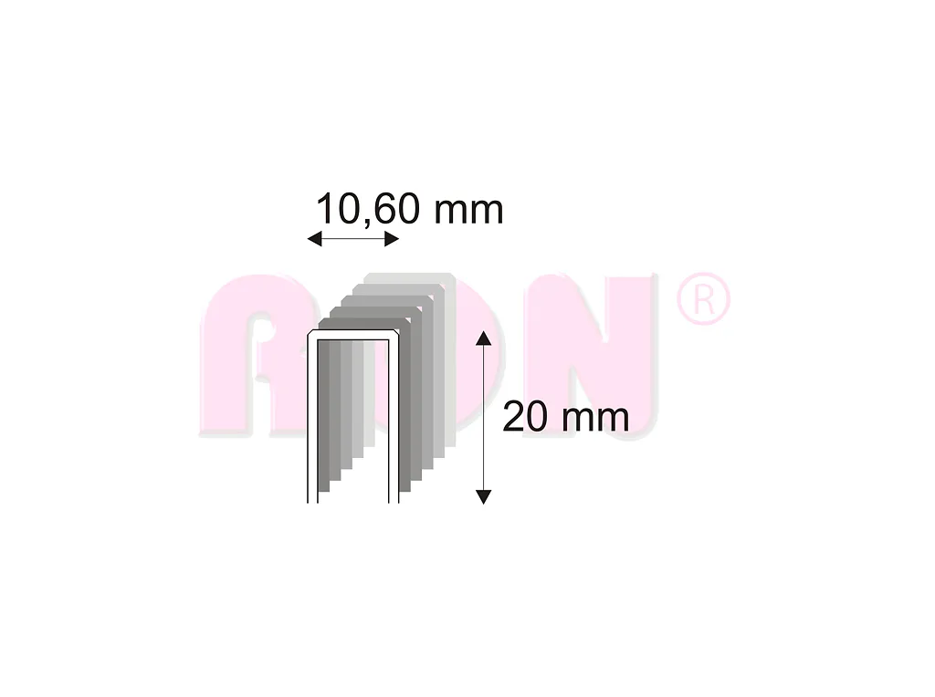 Truhlářské spony s pryskyřicí Narex 363/20 - 10,60 x 20 mm - 12 800 ks