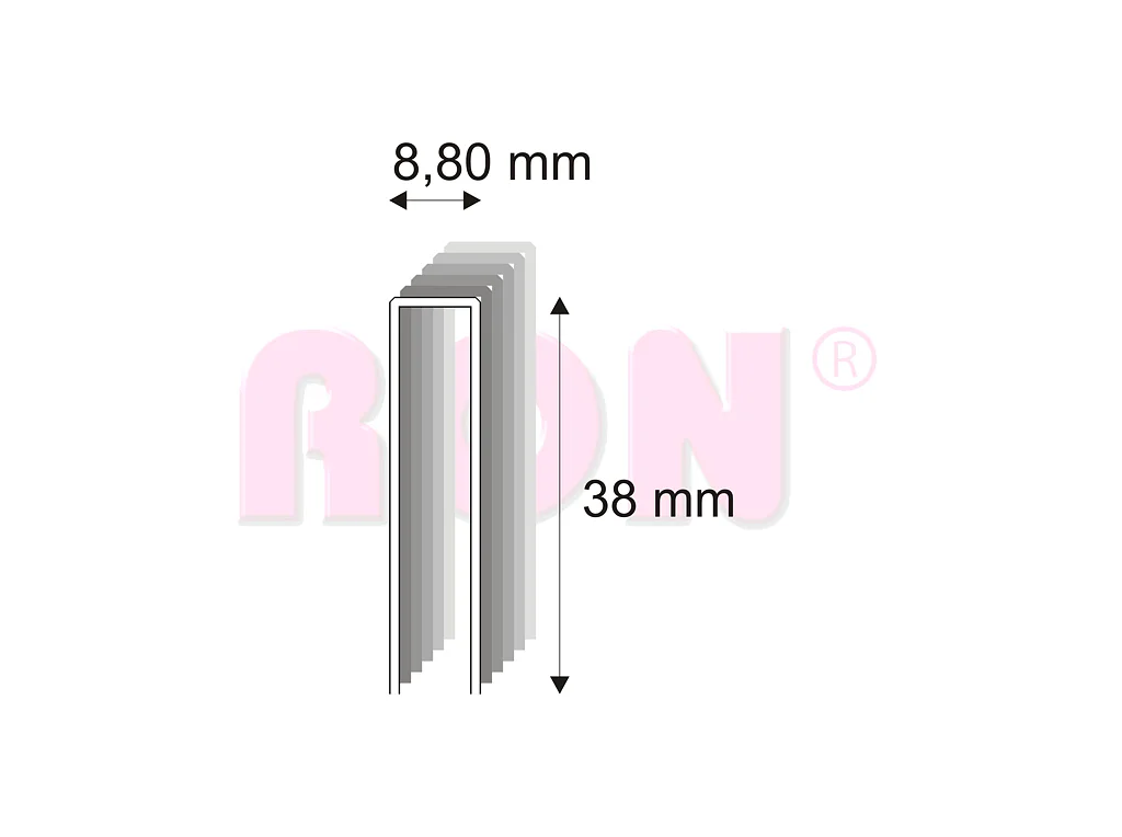 Truhlářské spony Narex 352ZVL/38 - 8,80 x 38 mm - 7 600 ks
